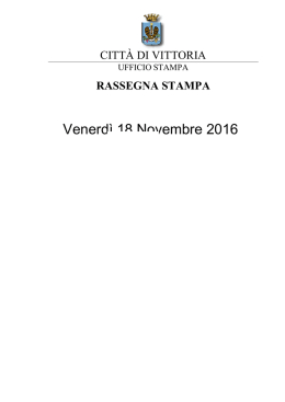 18 Novembre 2016 - Comune di Vittoria