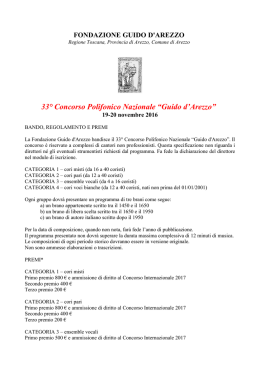 Regolamento 2016 - Fondazione "Guido d`Arezzo"