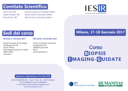 Corso BIOPSIE IMAGING-G UIDATE - Istituto Europeo di Oncologia