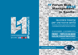 Programma - Forum Risk Management in Sanità