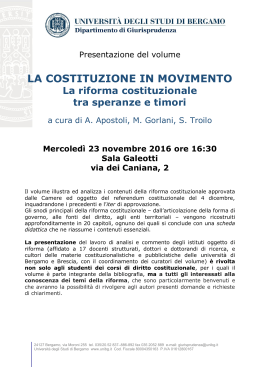Informazioni sulla presentazione - Università degli Studi di Bergamo