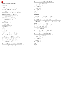 1 Somma di frazioni algebriche Esercizio 1) 30X 9X2 - 1 + 4 3X