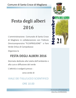 Festa degli alberi 2016 - Santa Croce di Magliano