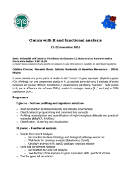 Omics with R and functional analysis