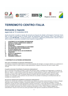 Terremoto Centro Italia