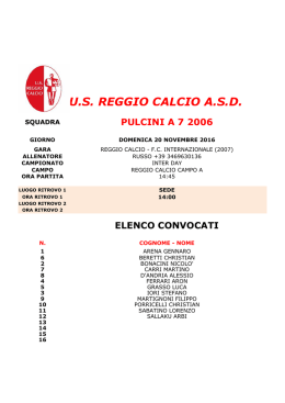 INTER DAY - US Reggio Calcio ASD