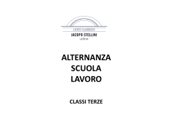 programma attivita` classi terze - Liceo classico "Jacopo Stellini"