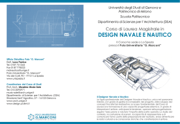 Scarica la brochure: Design Navale e Nautico