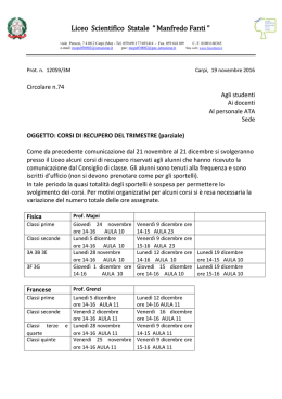 leggi tutto - Liceo Scientifico Manfredo Fanti