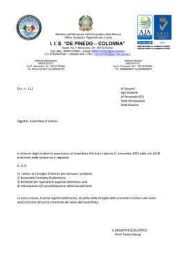 112 Assemblea D`Istituto - De Pinedo