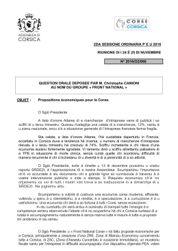 Christophe CANIONI-Propositions économiques pour la Corse