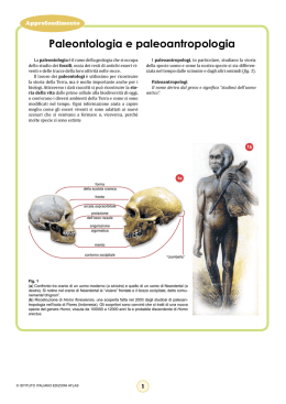 Paleontologia e paleoantropologia - Istituto Italiano Edizioni Atlas