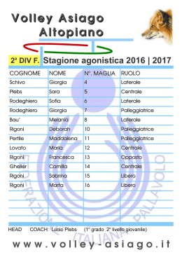 2a DIV F - Volley Asiago