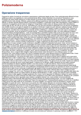 Poliziamoderna Operazione trasparenza