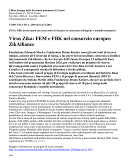 Virus Zika: FEM e FBK nel consorzio europeo