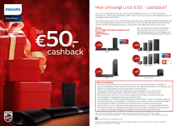 Hoe ontvangt u tot €50,- cashback?
