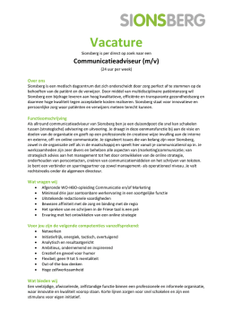 Vacature - Sionsberg