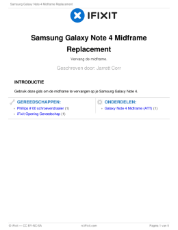 Samsung Galaxy Note 4 Midframe Replacement
