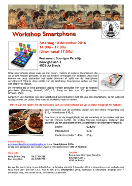flyer over de Smartphone workshop