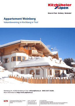 Appartement Weinberg in Kirchberg in Tirol