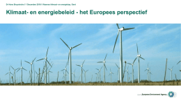 Klimaat- en energiebeleid - het Europees perspectief