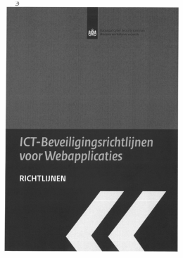 ICT-beveiligingsrichtlijnen webapplicaties