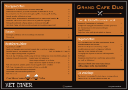 het diner - Grand Cafe Duo