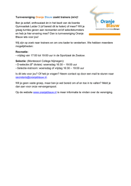 vacature trainers november 2016