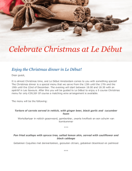 Celebrate Christmas at Le Début