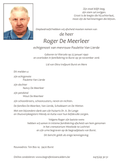Roger De Meerleer