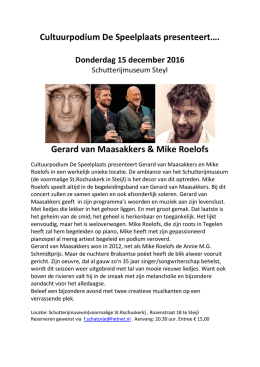 Donderdag 15 december 2016 - Limburgs Schutterij Museum