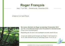Roger François - Rouwcentrum René Van Damme