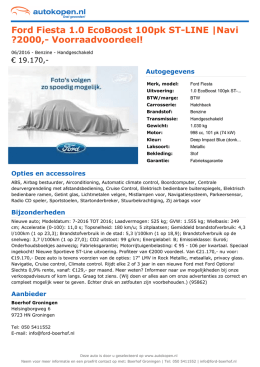 Ford Fiesta 1.0 EcoBoost 100pk ST-LINE |Navi