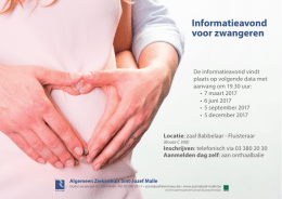 flyer rondleiding - informatieavond voor zwangeren