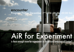AiR for Experiment