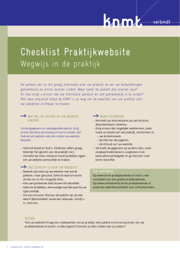 Checklist Praktijkwebsite