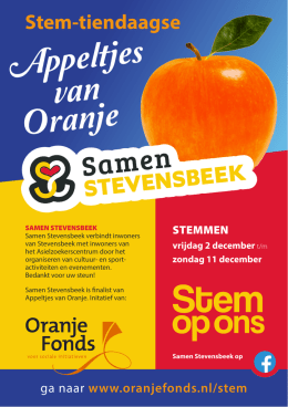 poster_SamenStevensbeek_appeltjes van Oranje3