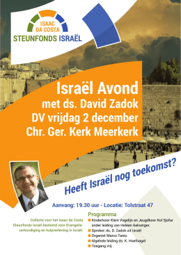 Israël Avond - CGK Meerkerk
