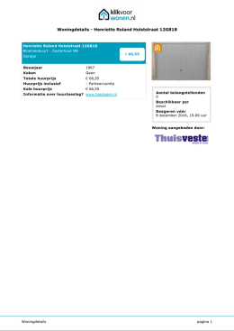 Woningdetails - Henriette Roland Holststraat