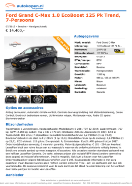 Ford Grand C-Max 1.0 EcoBoost 125 Pk Trend, 7
