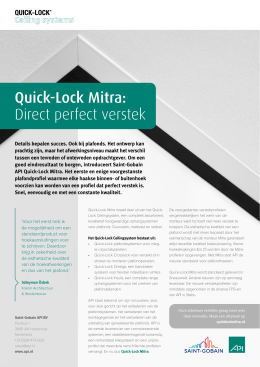 Quick-Lock Mitra: Direct perfect verstek