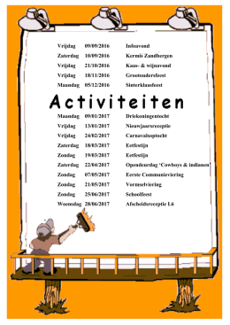 Planning activiteiten 2007 &ndash; 2008