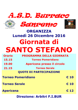 santo stefano - Bridge Club Sanremo