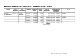 Controne (SA) - Cap. 638/16 - Annualit&agrave;: dal 2013 al 2015