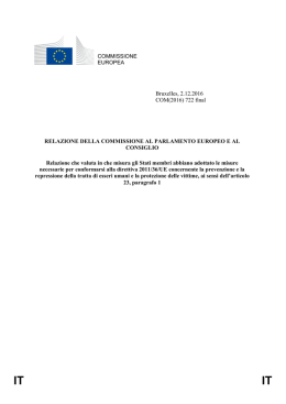 COMMISSIONE EUROPEA Bruxelles, 2.12.2016 COM(2016) 722