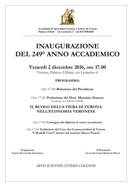 02/12/2016 inaugurazione A.A. Accademia