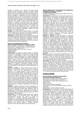 legislazione - Giornale Italiano di Farmacia Clinica