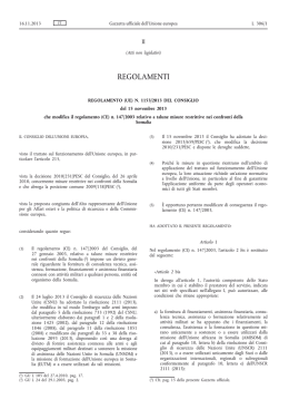 Regolamento (UE) n. 1153/2013 del Consiglio, del 15 novembre
