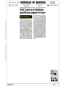 Mercoled&igrave; 30/11/2016 Estratto da pag. S20 UNIMPRESA Pag. 1