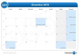 Calendario dicembre 2016